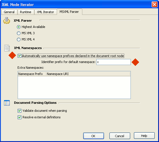 MSXML Parser Dialog