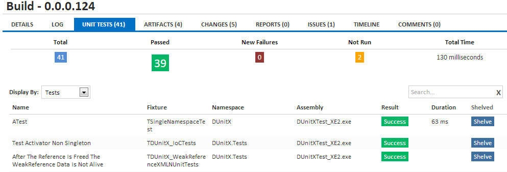 Unit Test Details